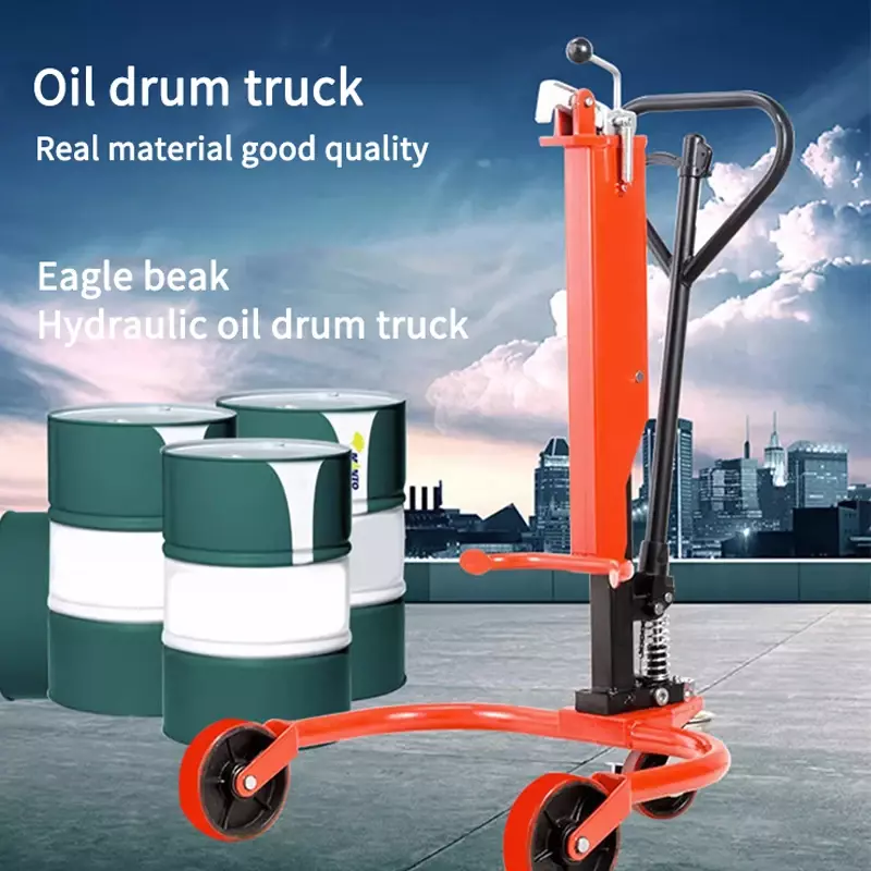 DP25 Oil Drum Clamp Forklift Olecranon Style Hydraulic Oil Barrel Cart Multifunction Truck Simple Trolley Material Handling Tool