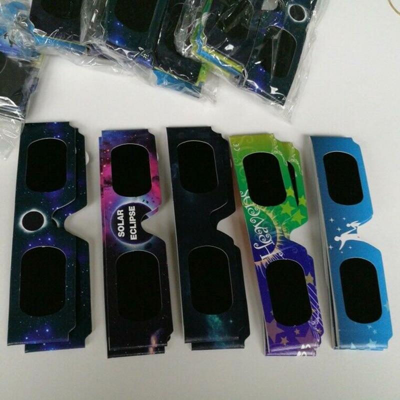 Gafas de Eclipse Solar, lentes de papel de 1/3/5/10 piezas, protegen tus ojos del Eclipse Solar, para Eclips solares anulares del día 13