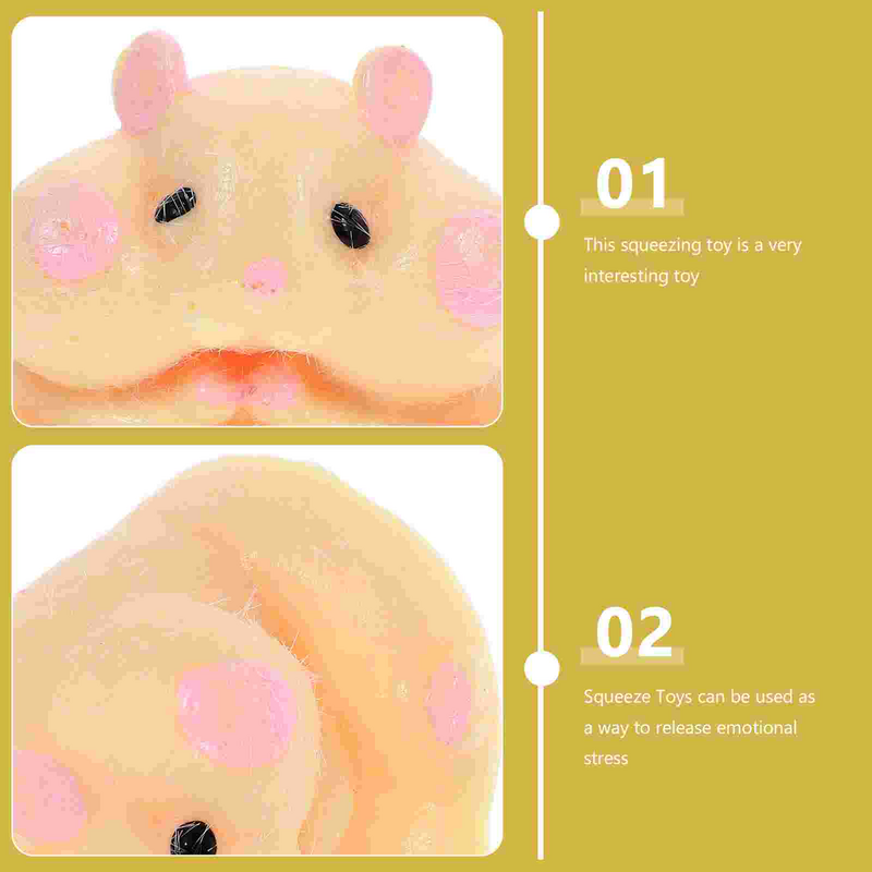 Hamster Dumplings Toy Mouse Squeeze Toys Small Stretchy Soft Rubber Animal Shape Funny