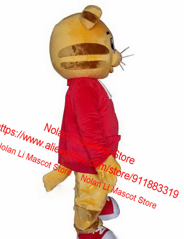 Costume de mascotte de tigre de haute qualité, casque oligMaterial, dessin animé imbibé, cosplay, fête d'anniversaire, publicité, masade Tim, taille adulte 983