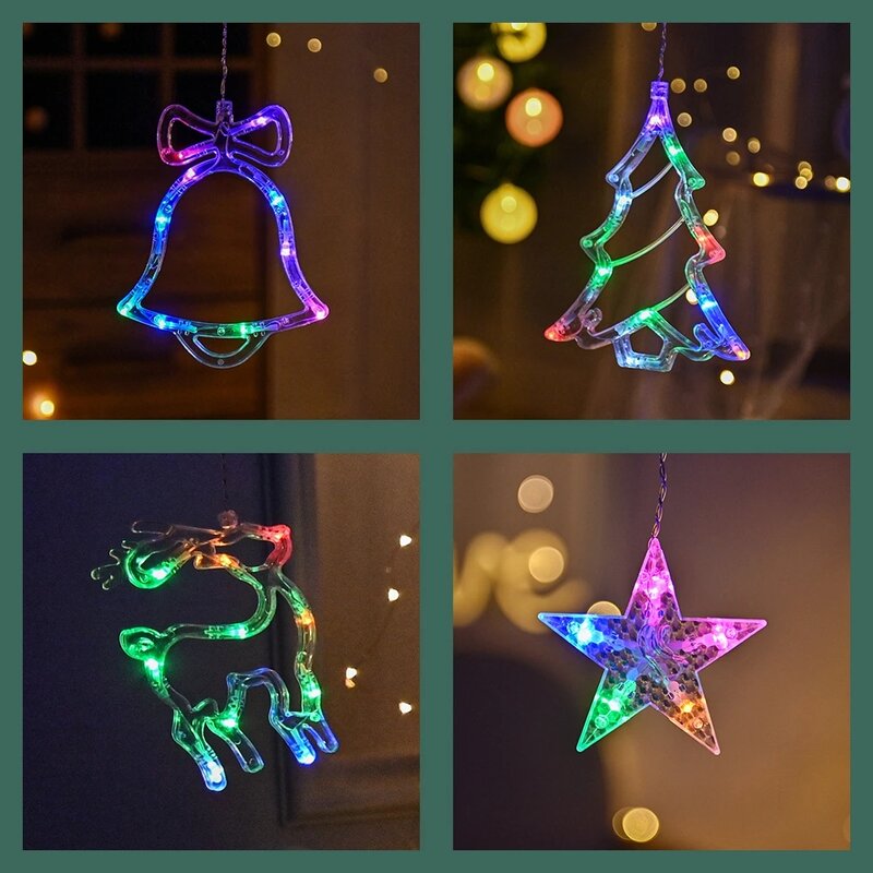 Moon Star Christmas Ramadan capodanno 2023 decorazione festone led Fairy String lights tenda ghirlanda per la decorazione domestica di nozze in camera