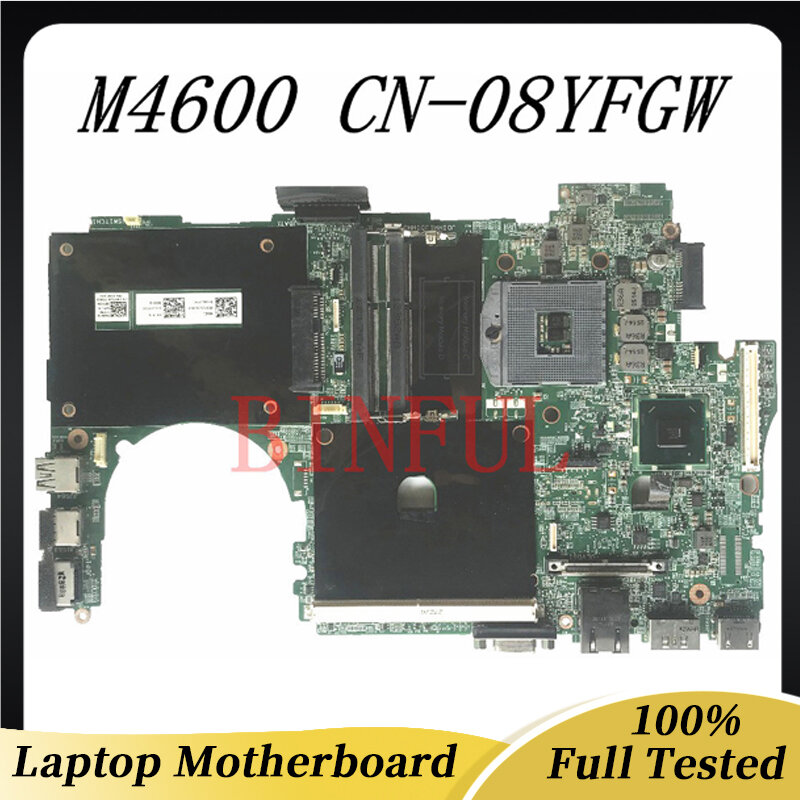 Carte mère pour ordinateur portable DELL M4600 CN-08YFGW 08YFGW 8YFGW PGA989 QM67100, entièrement testée