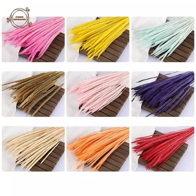 50PCS Natural Goldenrod Dried Flowers Decoration Home Table Accessories Bouquet Country Wedding Garden Decor Artificial Flower