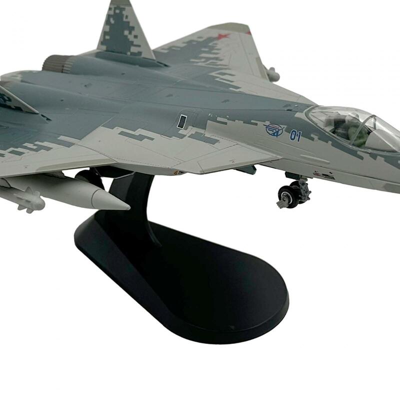 Modelo de avión de juguete, SU-57 de Metal fundido a presión, Colección y regalo para niño