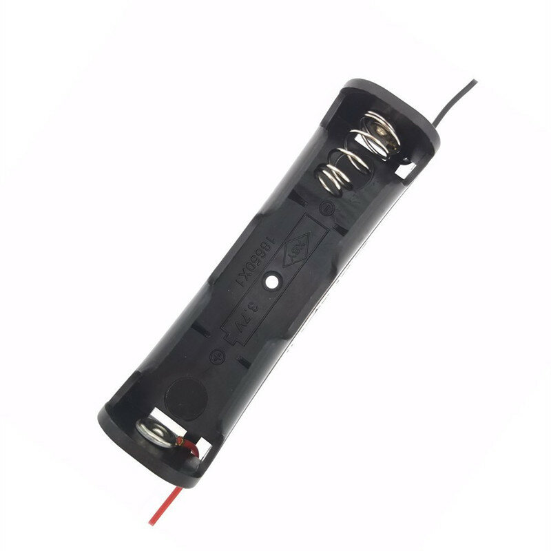 18650 caixa de bateria caso 1 slot maneira diy baterias clipe titular recipiente com 13cm fio chumbo para 18650 bateria