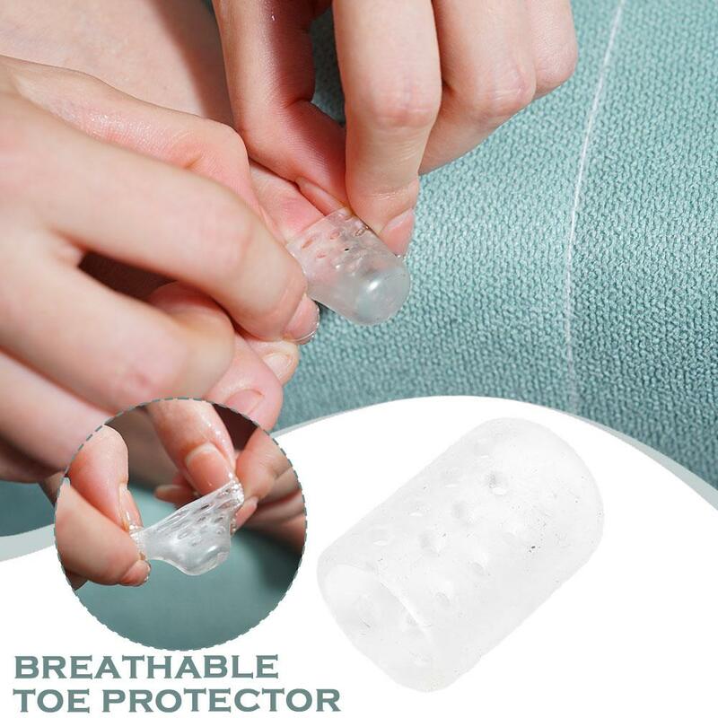 2PCS Toe Separator Breathable Silicon Toe Caps Toenails Protection Elasticity Anti-Friction Sweatproof for Foot Protectors