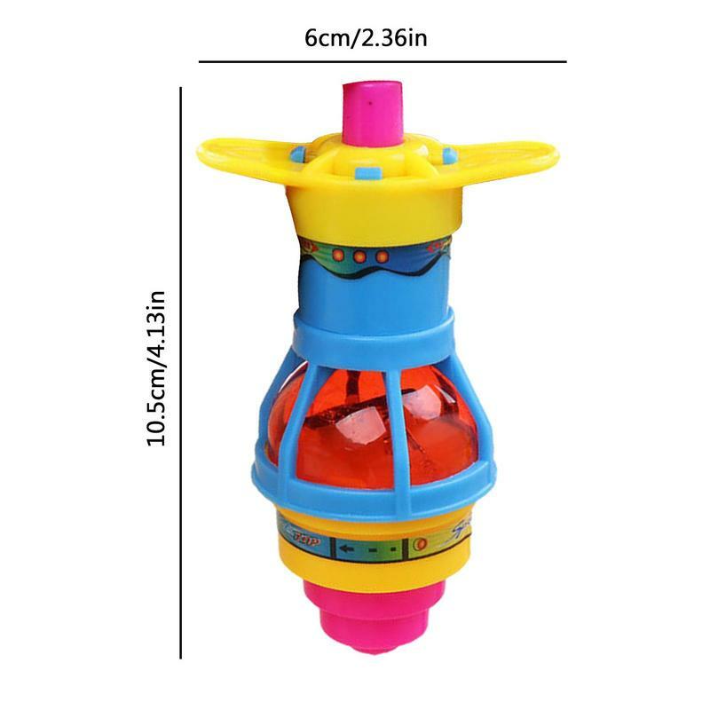 Incandescente trottola Flash luminoso Spinning Top giocattolo colorato Top espulsione giocattolo lampeggiante Led giroscopio bambini giocattoli creativi