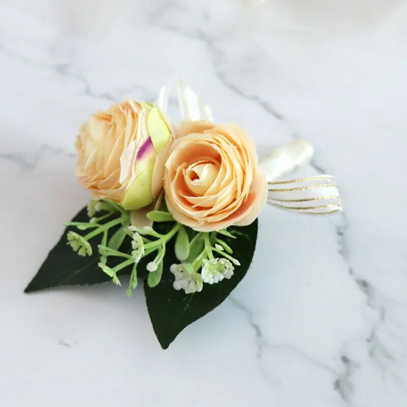 Wedding corsage, groom and bride lapel, Korean style forest style wedding decoration, business conference lapel,simulated flower