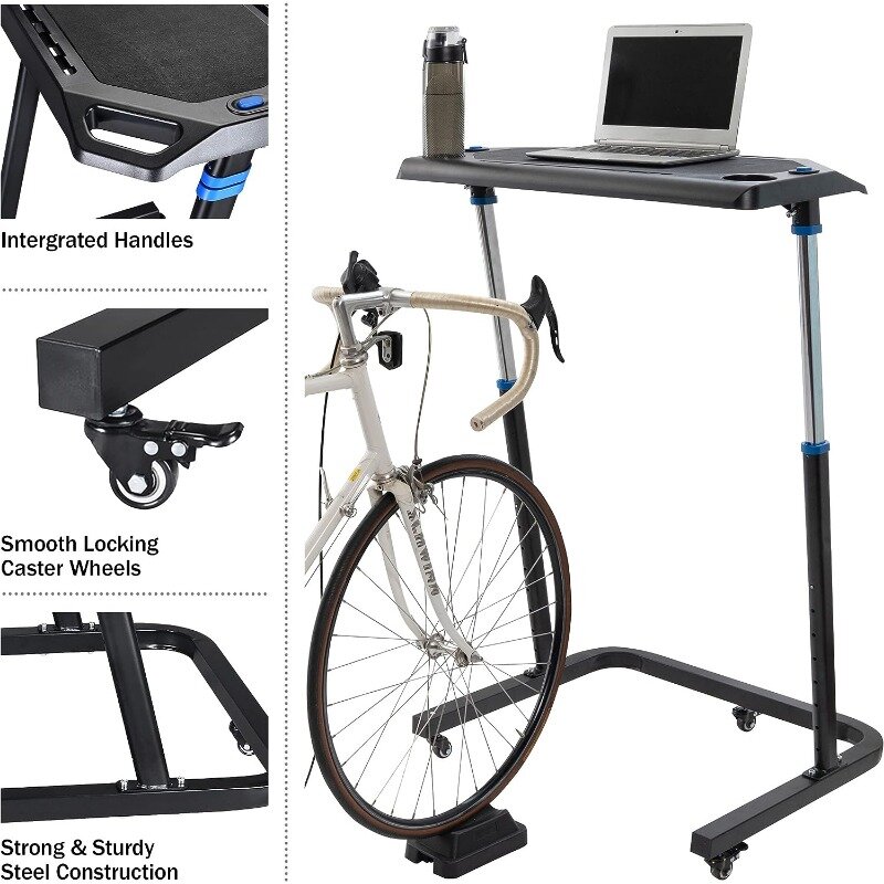 Bureau de fitness réglable pour entraîneur de vélo, poste de travail portable, bureau debout