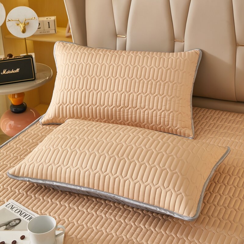 Bonenjoy – taie d'oreiller en Latex pour l'été, taie d'oreiller matelassée, couleur unie, décoration de la maison, 48x74cm