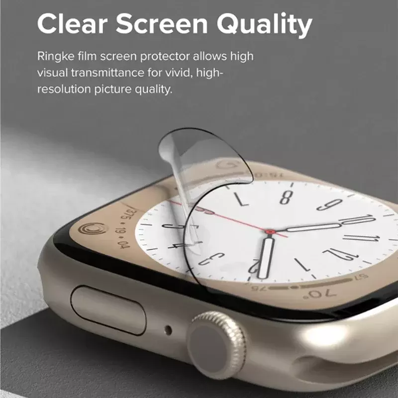 Película Protetora de Tela Hidrogel Suave para Apple Watch, Não Vidro para iWatch Ultra 2, 49mm, 9, 8, 7, 6, SE, 5, 4, 3, 45mm, 42 milímetros, 40 milímetros, 44 milímetros, 38 milímetros