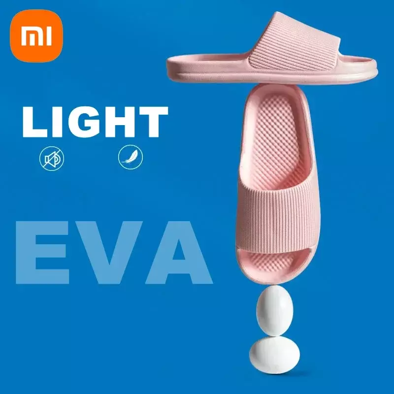 Xiaomi-Sandalias de moda para hombre y mujer, chanclas antideslizantes resistentes al desgaste de suela gruesa EVA, cómodas para el Hogar, baño