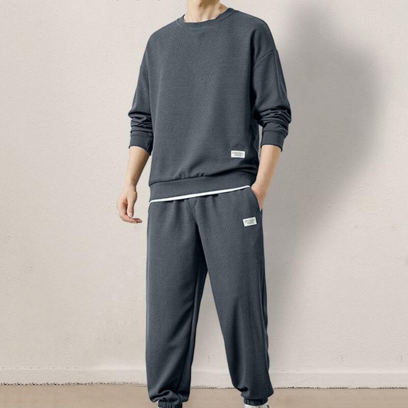 Sweatshirt Suit Loose Casual Autumn and Winter New Round Neck Men's Long-sleeved Trousers Youth Clothes