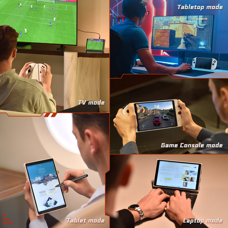 OneXPlayer-consola de juegos para ordenador portátil, dispositivo con Windows 11, controladores de mano, WiFi, 6E, Original, AMD Ryzen 7 7840U, 3 en 1
