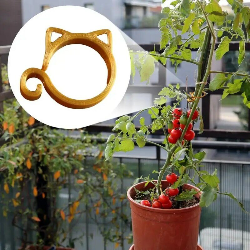 Clips de support de plante en forme de chat, pinces de support de tomate, pince de boucle de levier de plante et de fleur de jardinage, pinces de jardin pour grandir
