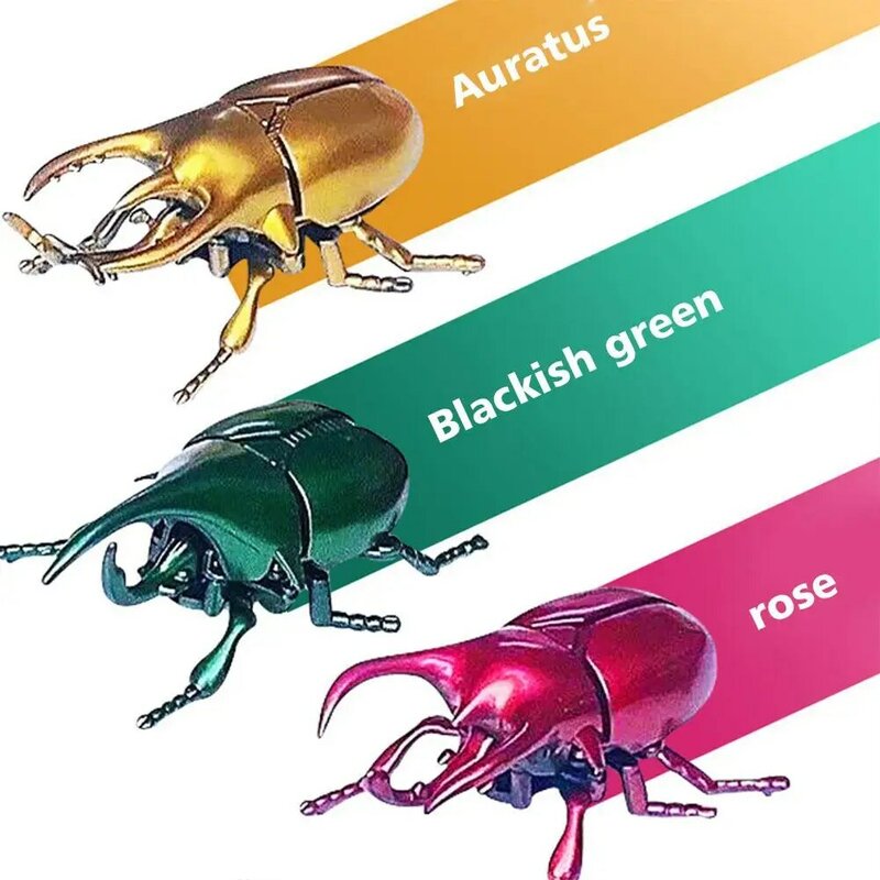 Mainan anak laki-laki dengan serangga, rantai kumbang kreatif sampanye animasi serangga Model Scarab Beetle anak-anak simulasi pertempuran