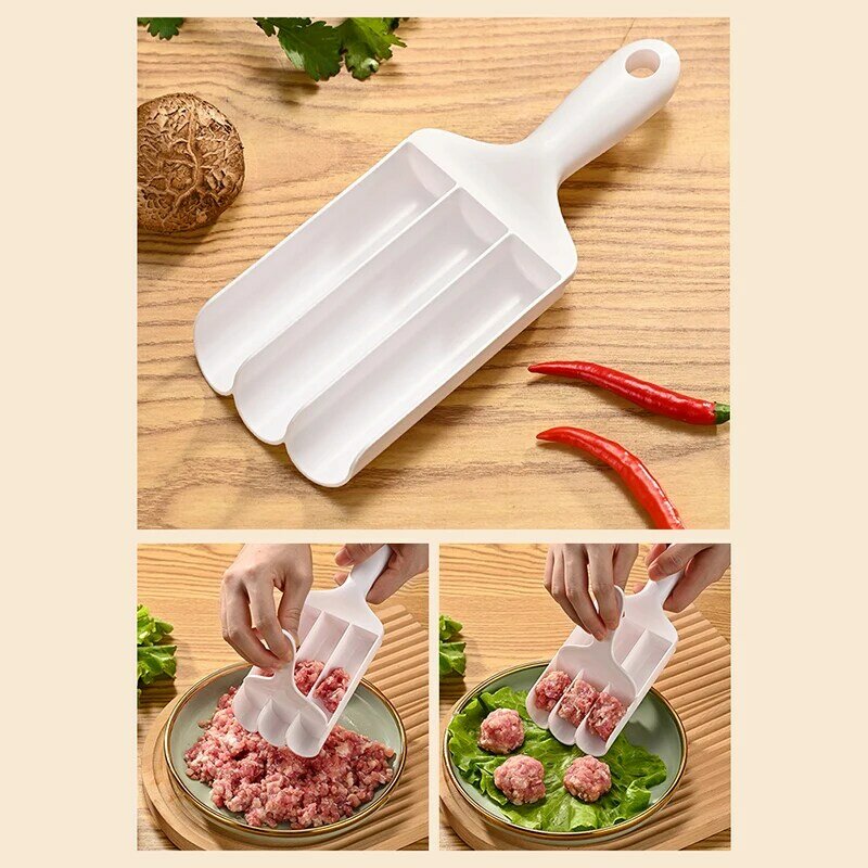 Meatball Maker Upgraded Pushing Non Stick Stuffed Poultry Meat Ball Shaping Cooking Scoop Food -grade PP Material Kitchen