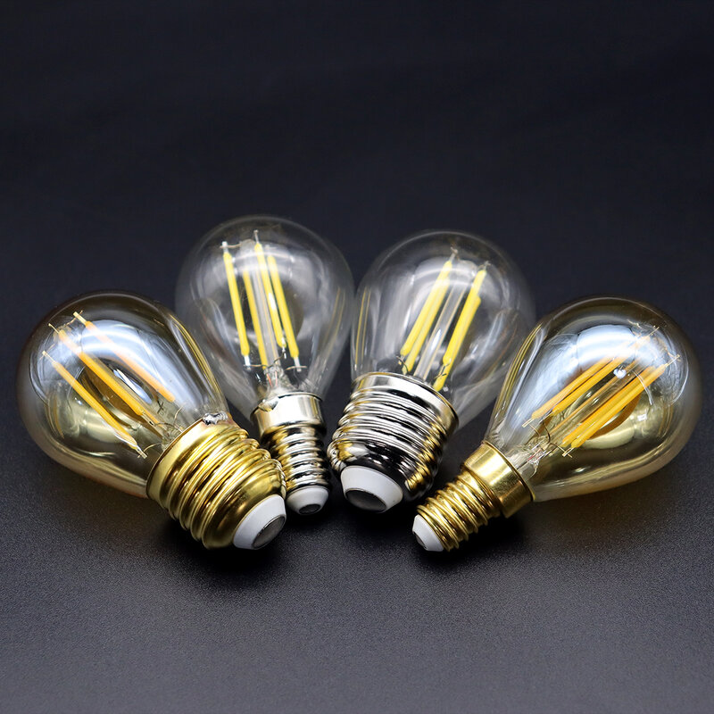 LED 촛불 전구 C35 G45 ST64 A60 빈티지 램프 E14 LED E27 220V LED 글로브 4W 6W 8W 필라멘트 에디슨 LED 전구, 6 개
