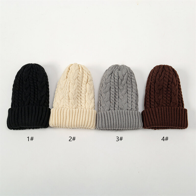Hat Scarf Set Autumn Winter Men Knit Bonnets for Women Outdoor Ski Cycling Solid Neck Warm Windproof Cap Famle Thicken Beanies