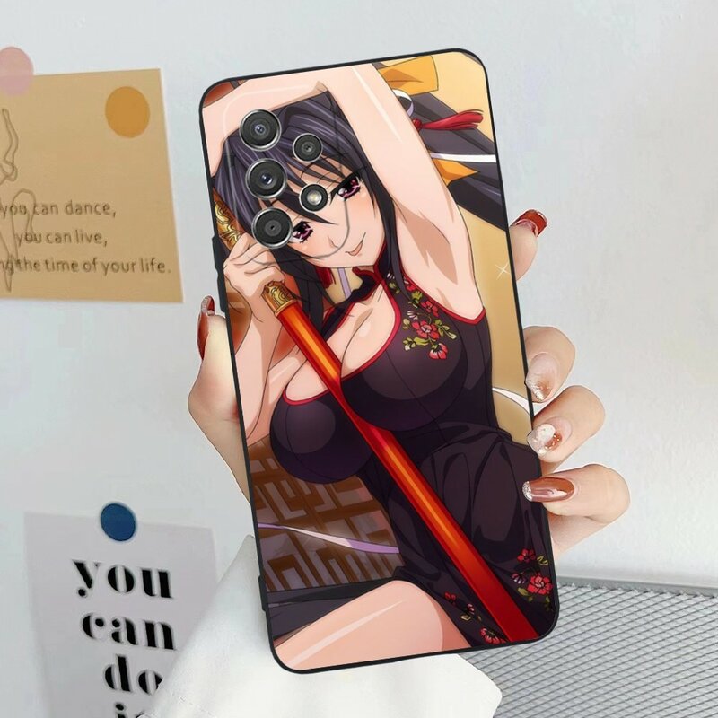 High School DxD Akeno Mobile Phone Case for Samsung Galaxy A91 70 54 53 52 34 24 21 Note 20 10 M54 Plus Ultra 5G Black Cover