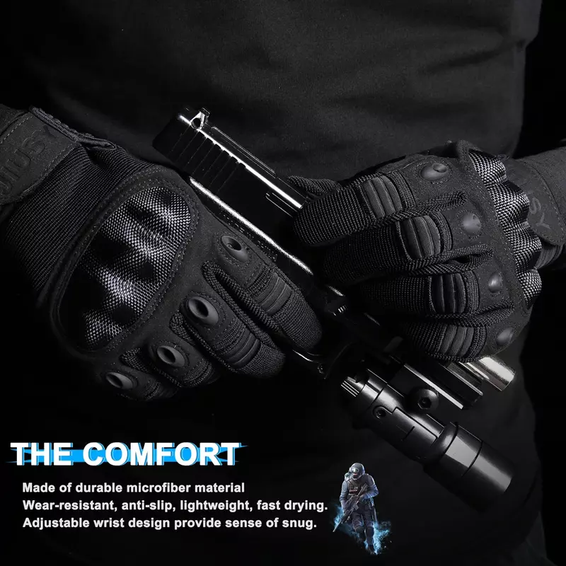 Tactical Full Finger Gloves Airsoft Military Combat Paintball Shooting Hunting Combat Outdoor Driving Work TouchScreen Men Women