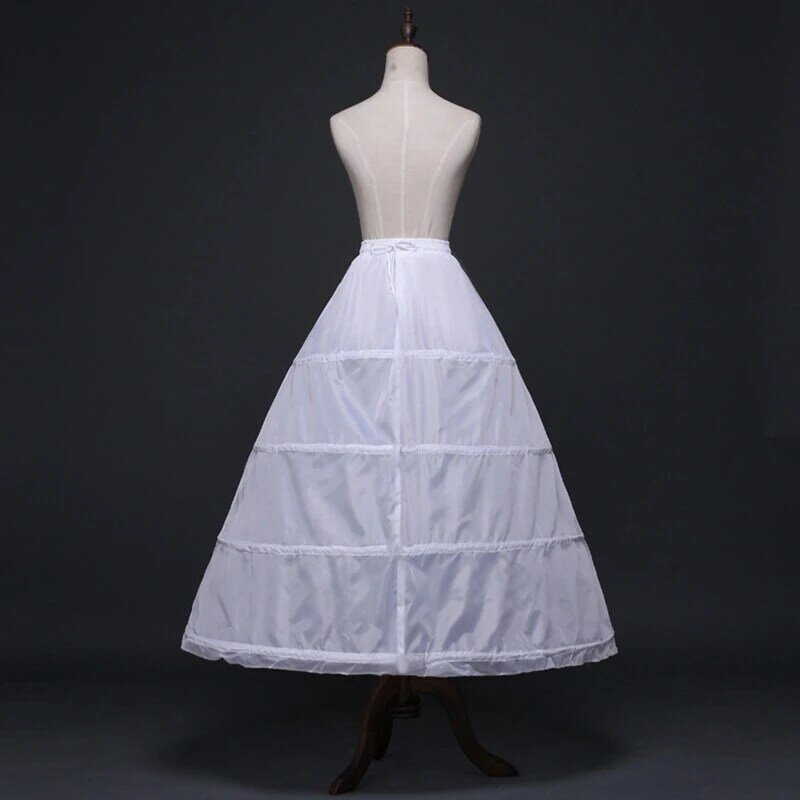 Kobiety krynolinowa halka biała spódnica Hoop piętro/kolano długość suknia balowa Slip Girls podkoszulek na wesele suknia ślubna