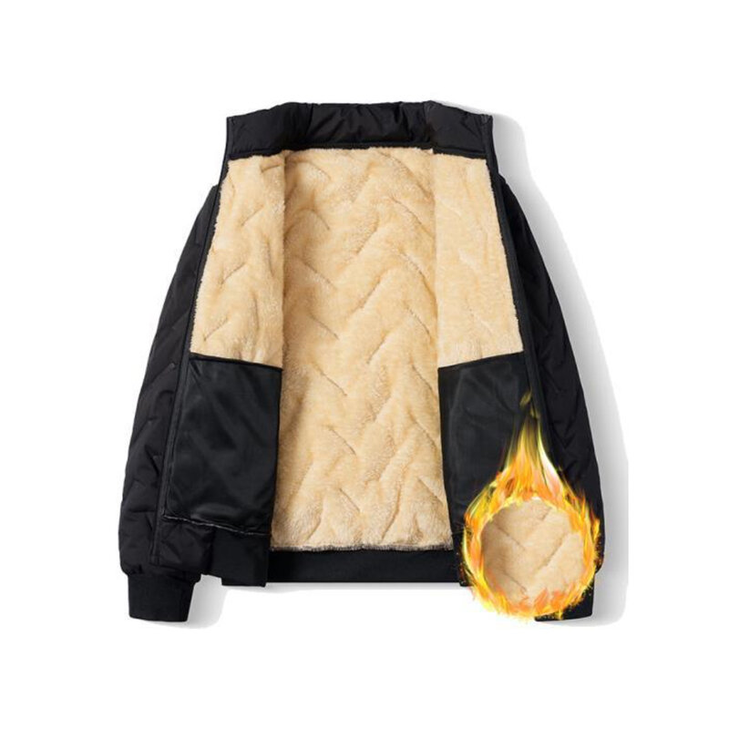 New Autumn Wintermen Lambswool Warm addensare giacche impermeabili sport cappotto Casual moda uomo giacche larghe in cotone a maniche lunghe