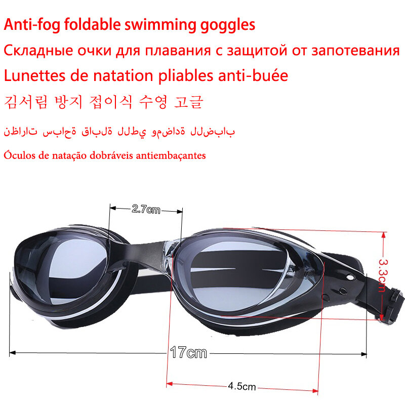 Adult and Kids Swimming Myopia Goggles Glasses with Repacable Bride,Anti-fog,Nose clip