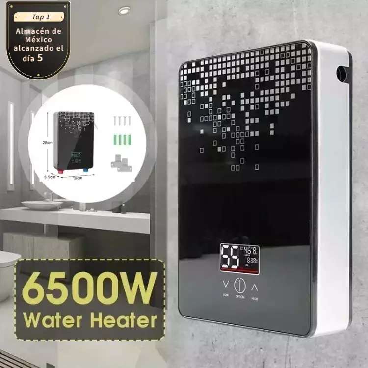 Calentador de agua eléctrico para baño, termostato de ducha sin depósito, inteligente y seguro, instantáneo, 110V, 220V