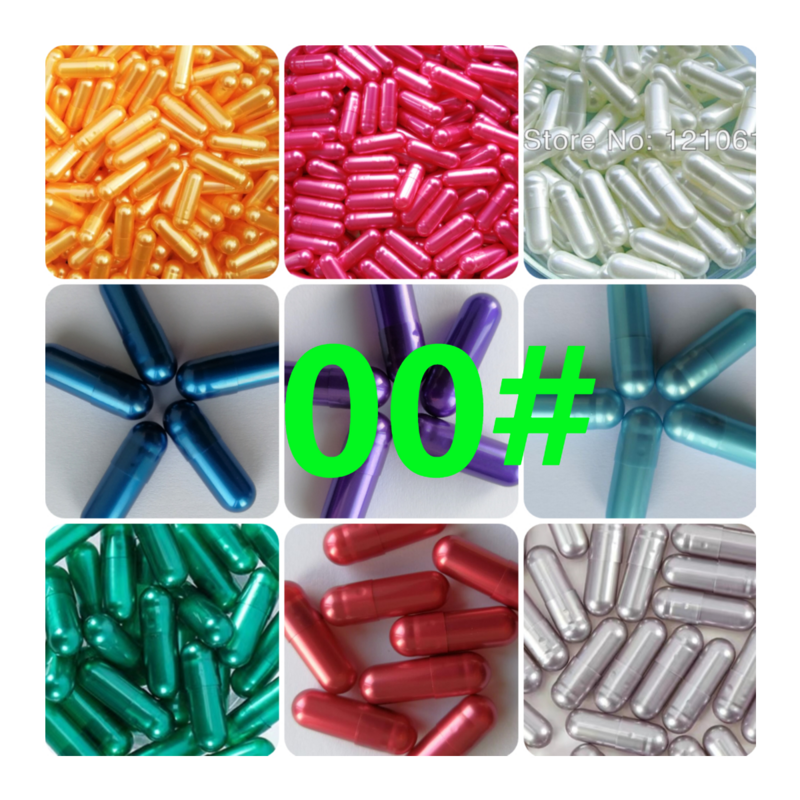 00 size Vacant Capsules 100PCS! Colored GMP Standard!Hard Gelatin Empty Capsule,Vacant Capsules ,Pill Case, joined capsules