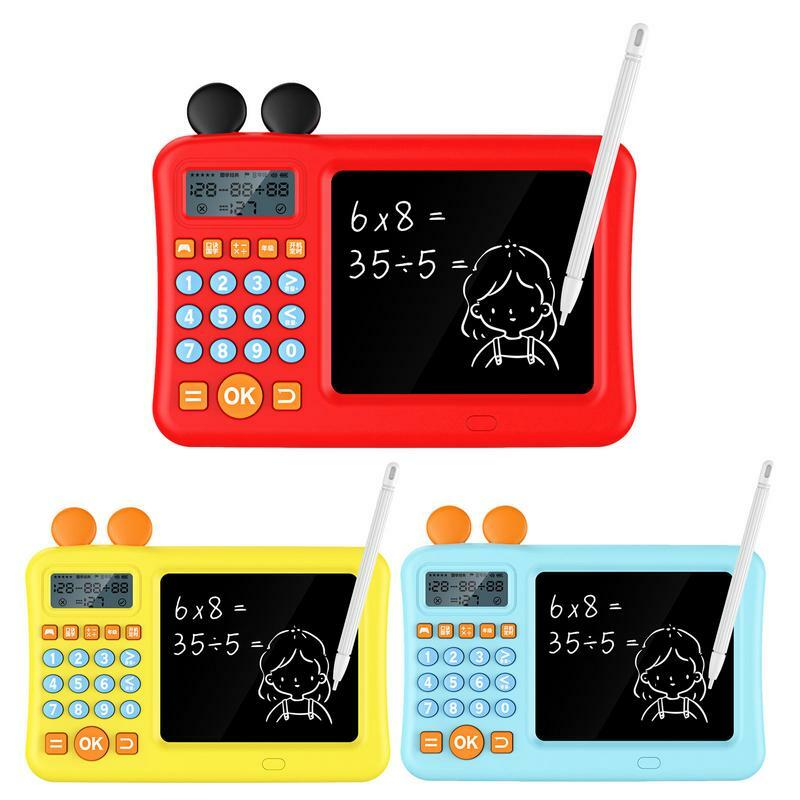 Kalkulator matematika anak-anak papan gambar kalkulator matematika mesin belajar pelatihan belajar LCD kalkulator Spanyol aritmatika Mental