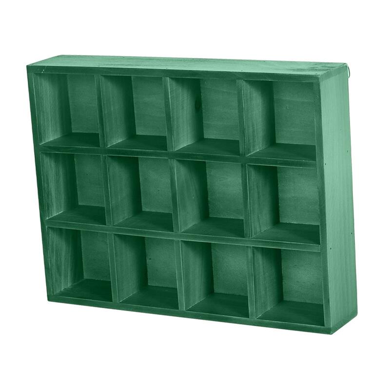 Espositore a 12 scomparti in legno Shadow Box scaffale galleggiante a parete per la visualizzazione di miniature, giocattoli, accessori
