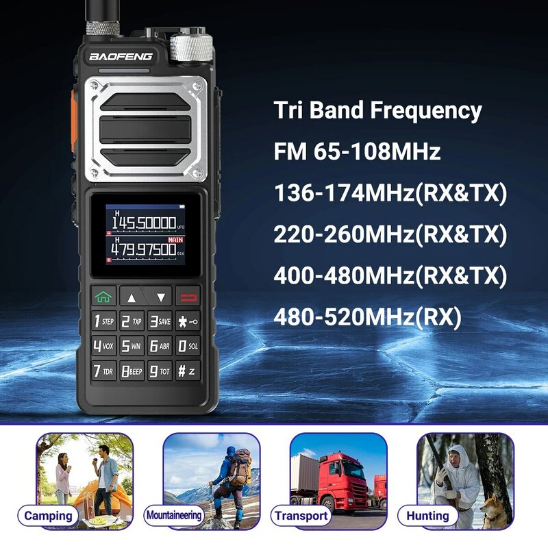 Baofeng-walkie-talkie UV 25 de alta potencia, tubo de ganso de largo alcance, frecuencia de copia inalámbrica tipo C, Radio bidireccional Ham K5