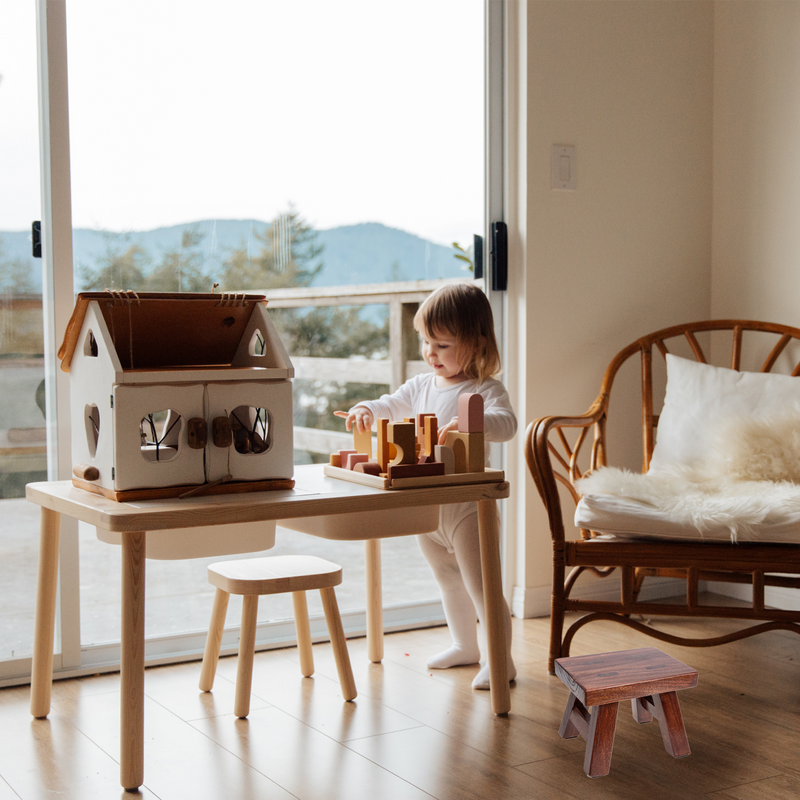 Bangku kayu Mini balita, pijakan kaki praktis rumah tangga furnitur kecil untuk anak melangkah