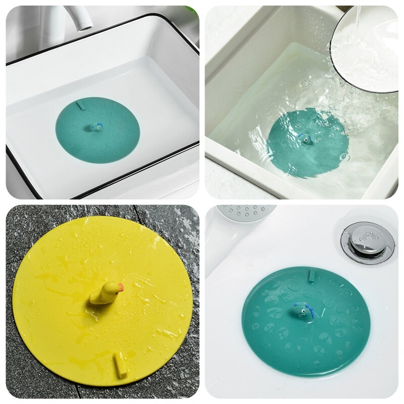 น่ารักอ่างล้างจานและอ่างอาบน้ำระงับกลิ่นกายท่อระบายน้ำป้องกันรอบซิลิโคนท่อระบายน้ำ DropShip