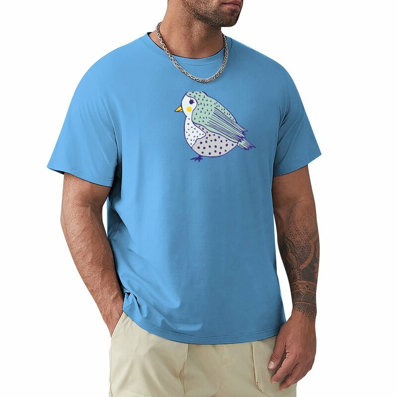 Футболка Dotty с птицами, заготовки, Заказные мужские футболки большого размера