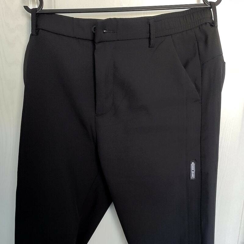 Men's Elastic respirável Slim Golf Pants, calça esportiva para primavera e outono, moda casual, frete grátis, novo, 2024