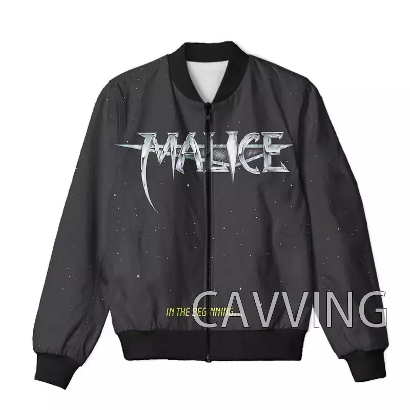 CAVVING-chaquetas Bomber con cremallera para hombre y mujer, abrigo con estampado 3D de Malice Rock, abrigo con cremallera
