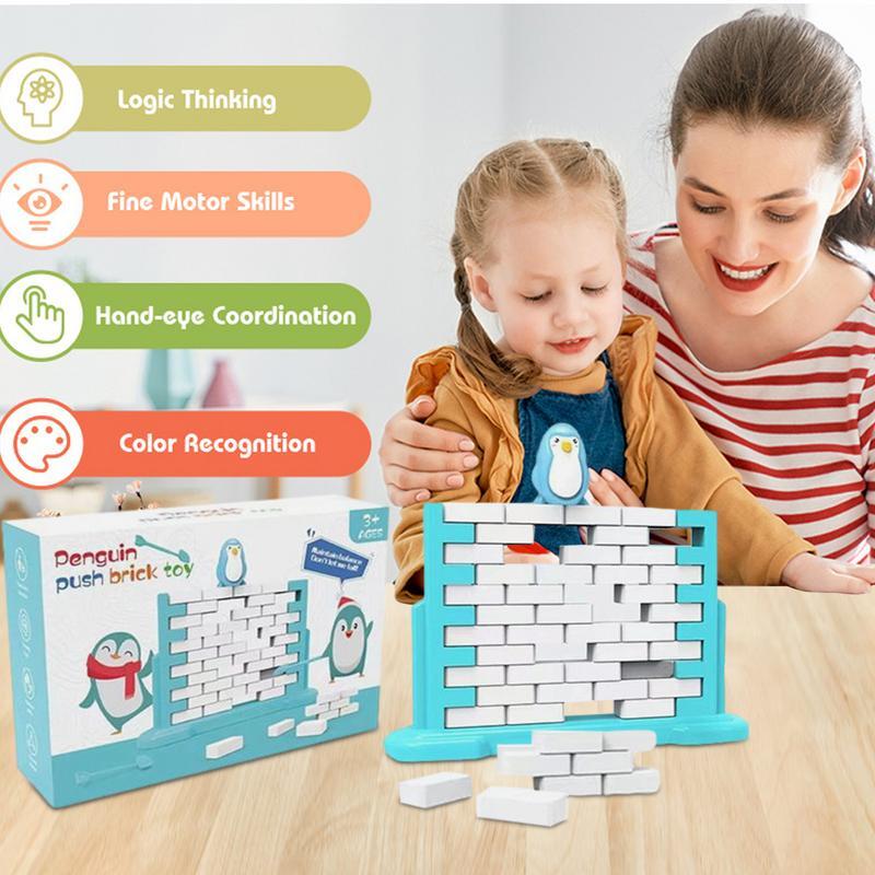 Permainan papan pesta batu bata permainan dinding mainan interaksi orang tua-anak mainan edukasi anak untuk anak laki-laki perempuan remaja anak-anak dewasa