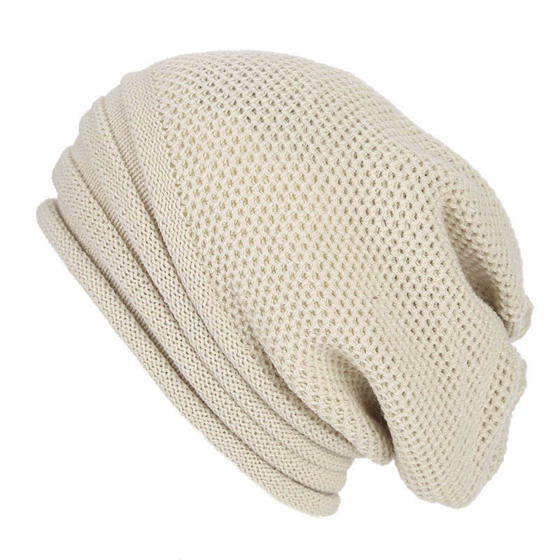 Bonnet ample en laine pour homme et femme, bonnet respirant, chapeau d'hiver, chapeau de ski, capuche chaude