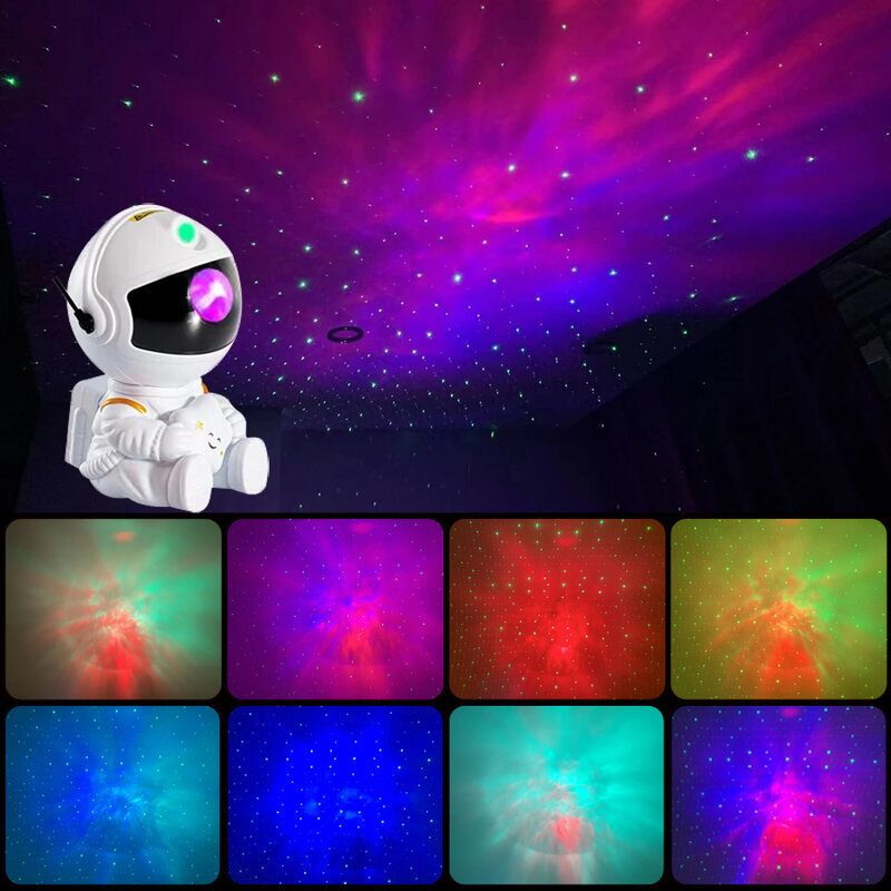 Nuovo astronauta Galaxy Starry Projector Night Light Star Sky Night Lamp per camera da letto decorativo per la casa regalo di compleanno per bambini