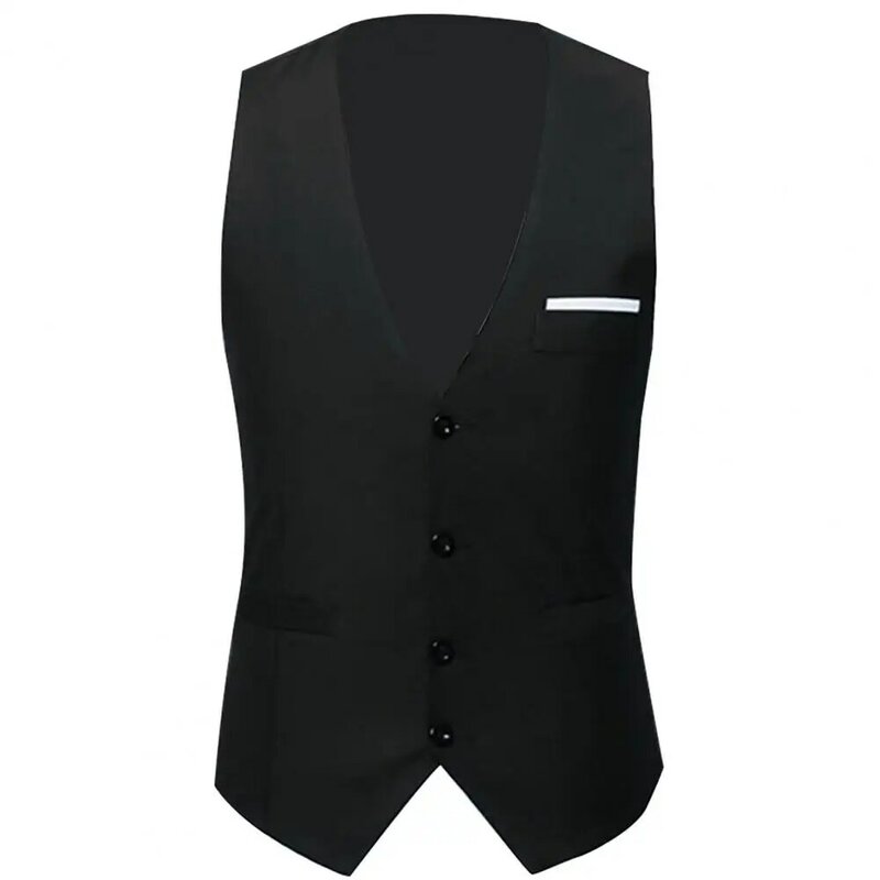 Effen Kleur Zachte Mannelijke Business Vest Fijne Fit Business Vest Single-Breasted Voor Business