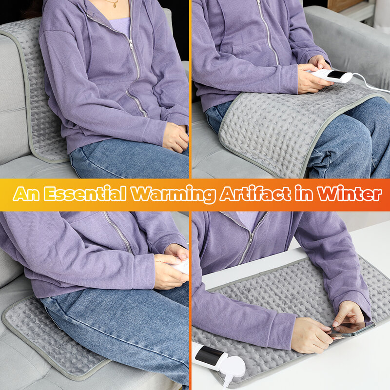 Manta de calefacción eléctrica para el hogar, almohadilla de hoja eléctrica para cama, sofá, mantas térmicas cálidas de invierno, 58x29CM