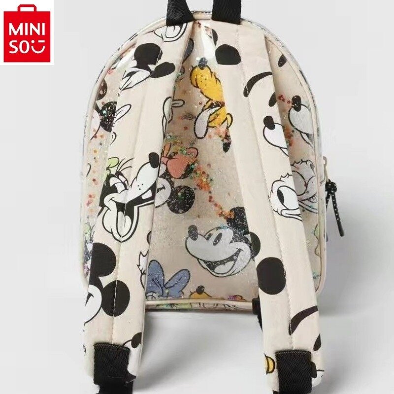 Модный милый рюкзак MINISO с изображением Микки из Диснея, высококачественный вместительный Детский рюкзак для студентов