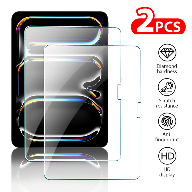 Tempered Glass For iPad Pro 12.9 12 9 11 13 inch 2024 9th 10th Generation Screen Protector For iPad Air 4 5 8th 7th Mini 6 Film