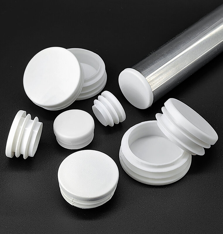 13Mm-114Mm Witte Plastic Ronde Doppen Binnenstekkerbeschermingspakking Stofafdichting Eindkappen Voor Buisboutmeubels