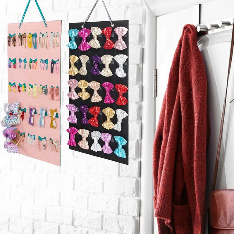 Bow Holder for Girls Hair Bows Hanging Hair Accessories Hair Clips Storage Organizer for Children Dorm Home Bedroom Girls