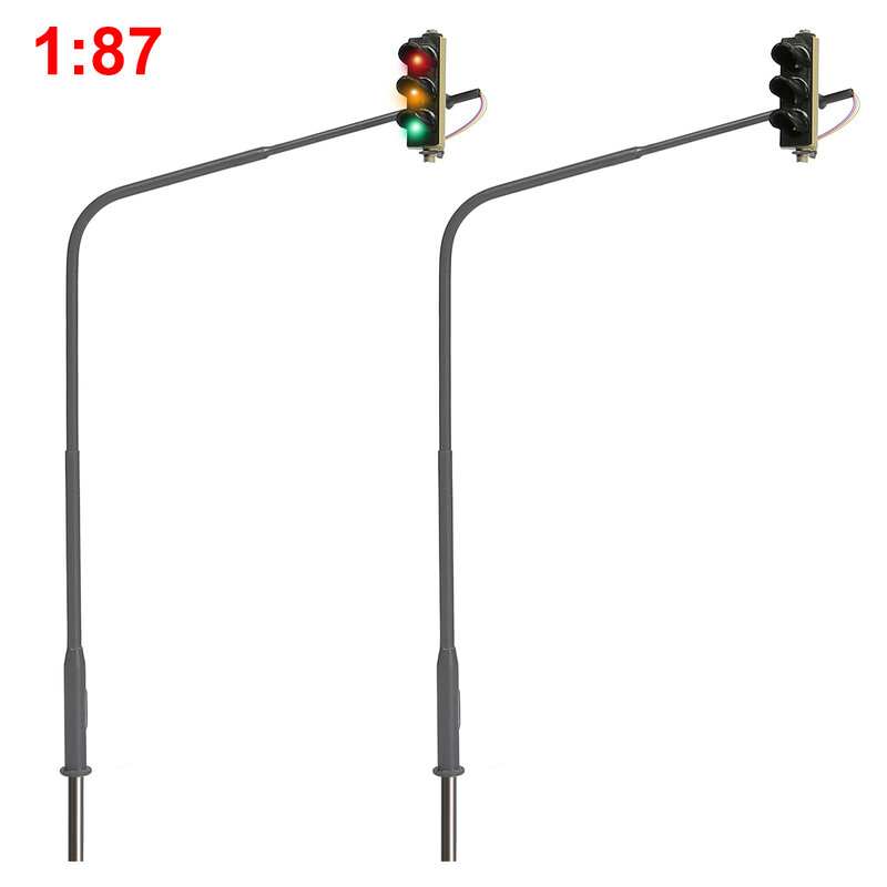 Evemodel HO-luces de tráfico a escala, bloque de señales colgantes de una sola cara para tráfico izquierdo (LHT), JTD8711L, paquete de 2