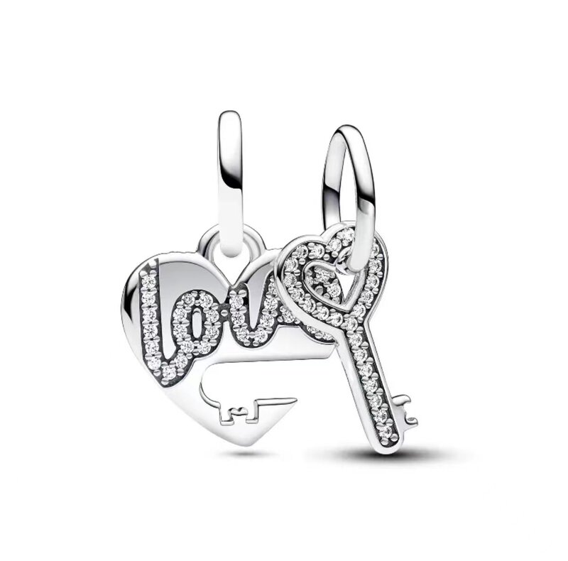 2023 neue Sterling Silber Original Liebe Bär Luxus weiblichen Schmuck Charme Perlen DIY Armband Weihnachten Mode Boutique Geschenk