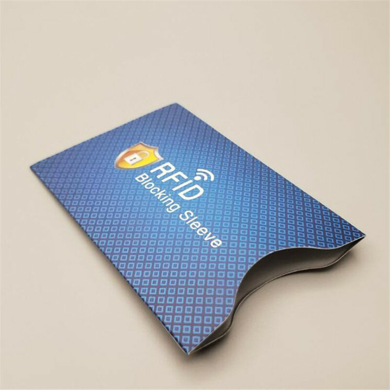 5 buah sarung kartu kredit RFID, pelindung kulit Anti Maling untuk RFID memblokir pemegang kartu